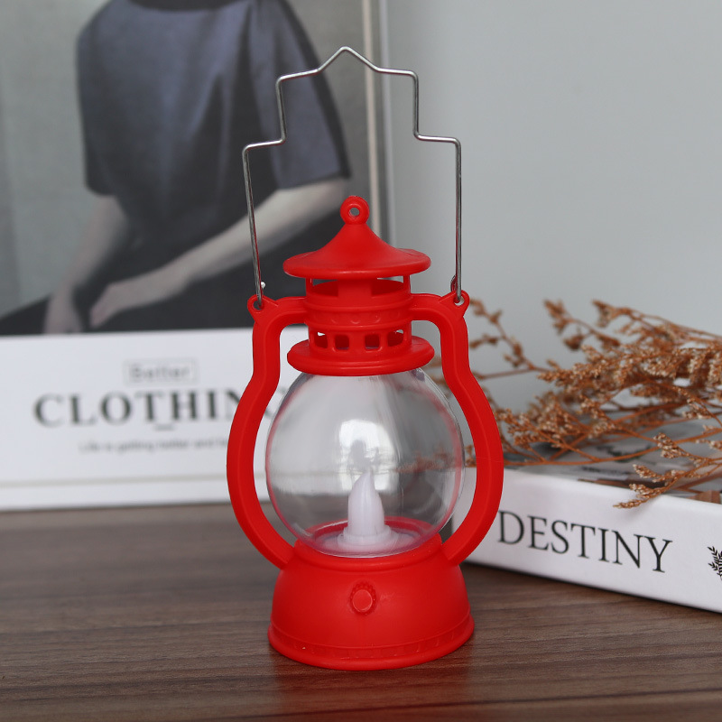 Halloween Decoration Retro Small Oil Lamp Electronic Candle Light LED Pony Light Creative Wind Lamp Portable Pumpkin Lantern — image 10