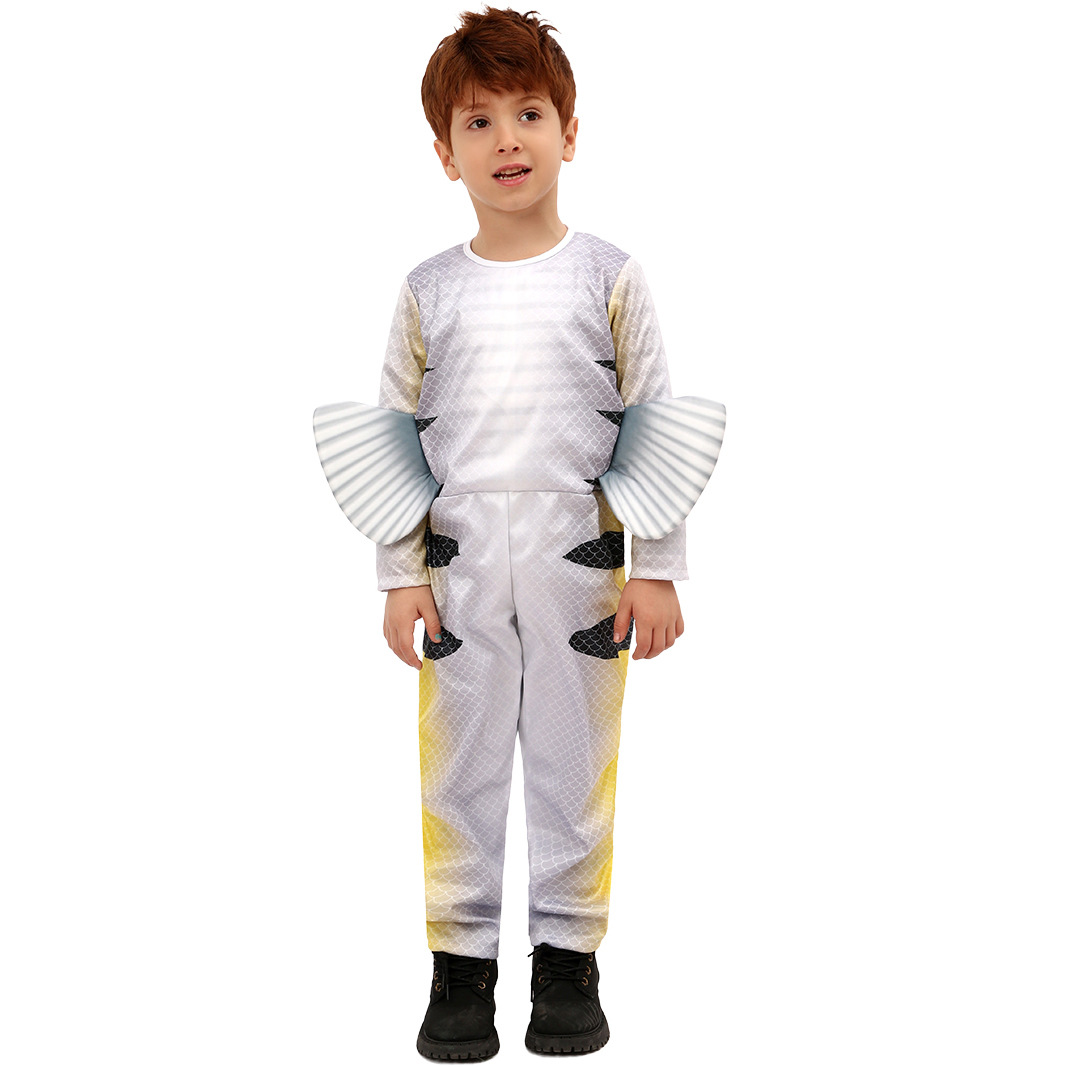 Christmas Kids Animal Onesie Flounder Costume Role Play Cosplay Party Stage Performance Outfit — image 5