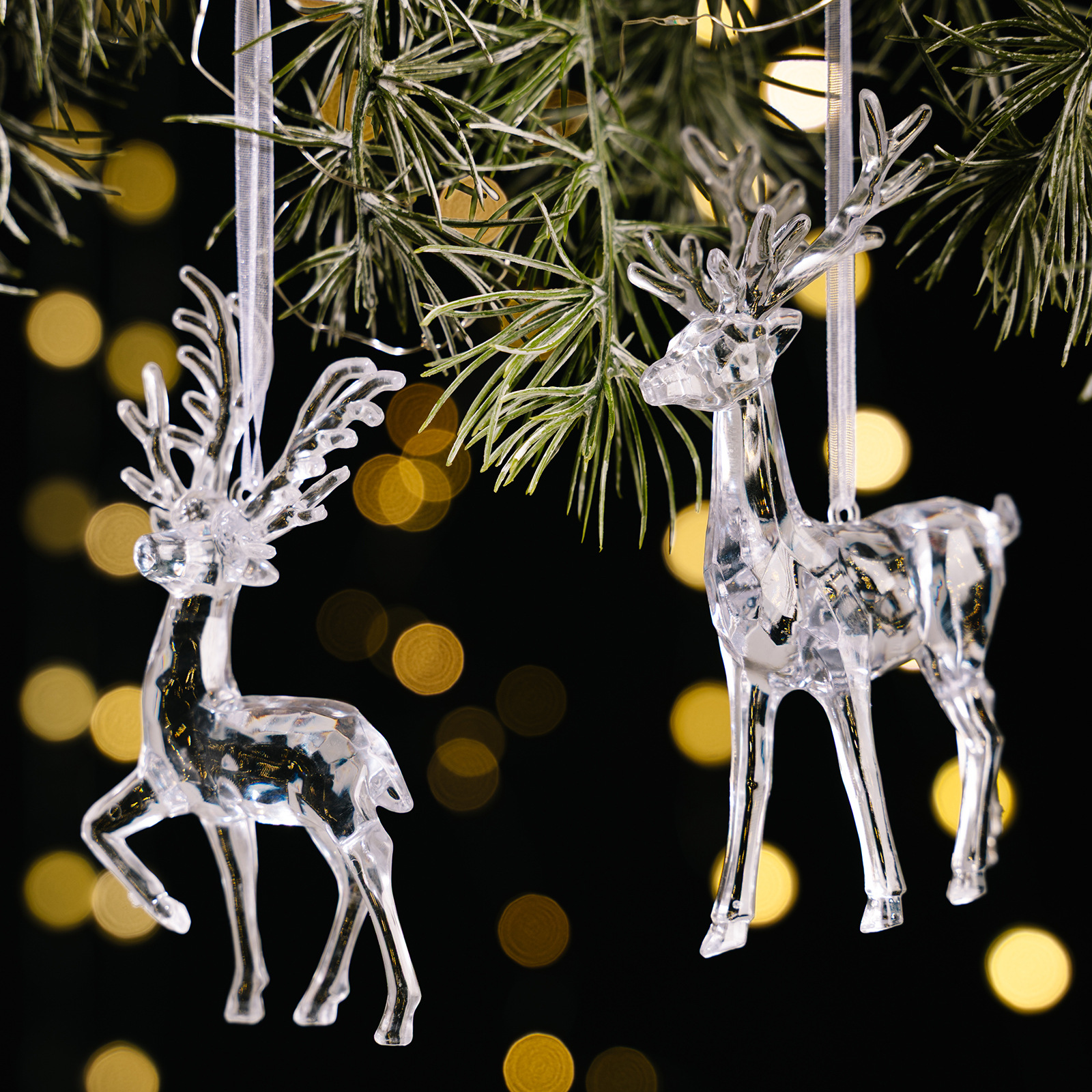 Transparent Elk Pendant Christmas Decoration Elk Pendant Small Tree Atmosphere Decoration Pendant — image 3