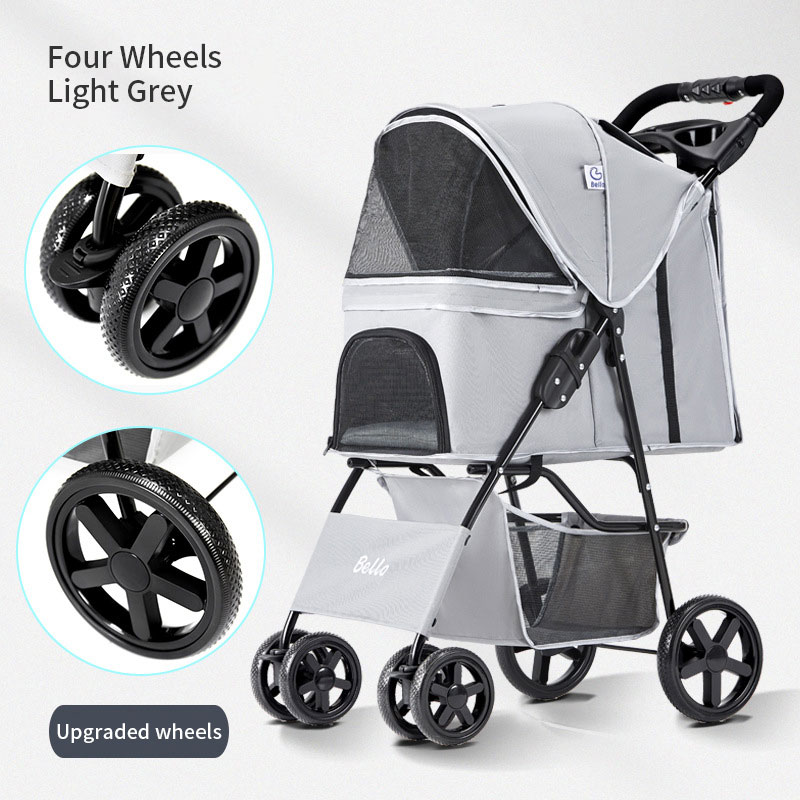 Pet Summer Cat Cart Light Dog Folding Pet Cart Four Wheeled Dog Travel — image 8