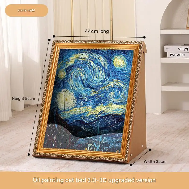 Rascador para Gatos Mona Lisa en 3D con Marco de Pintura al Óleo Removible — imagen 4