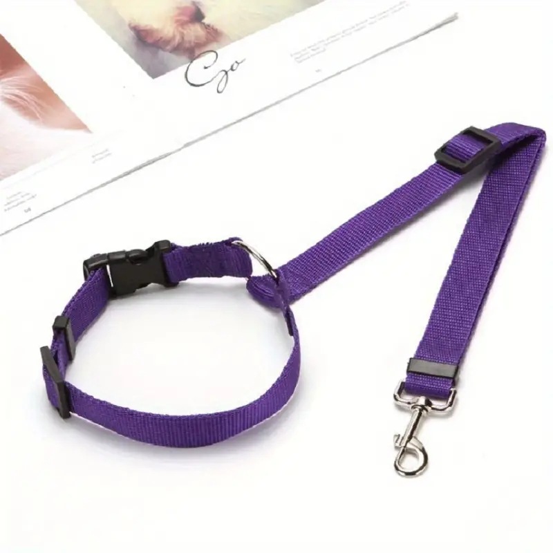 Pet Car Safety Belt Ring Dog Rear Seat Harness Adjustable Lead for Safe Travel — image 9