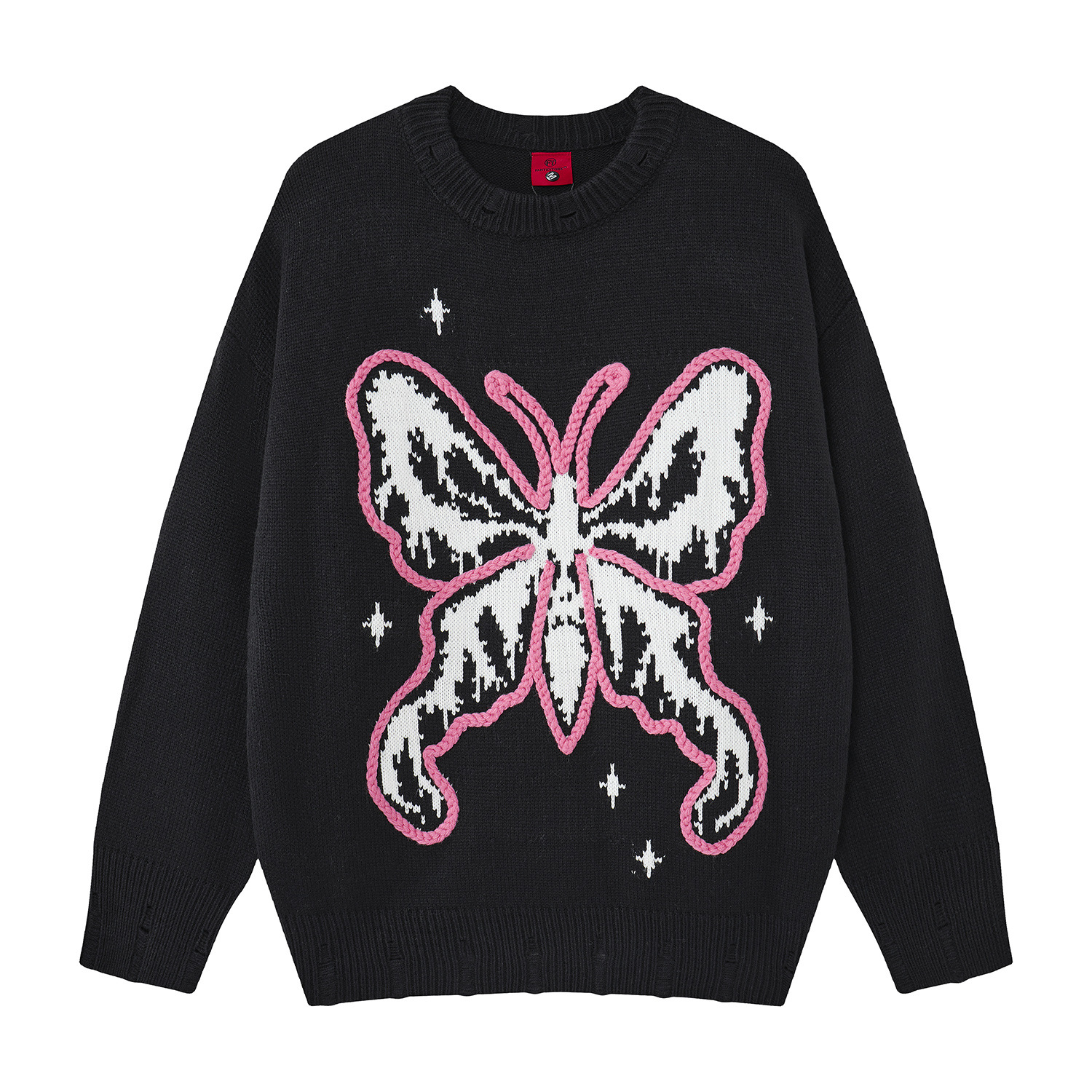 Butterfly jacquard destroys sweater — image 1