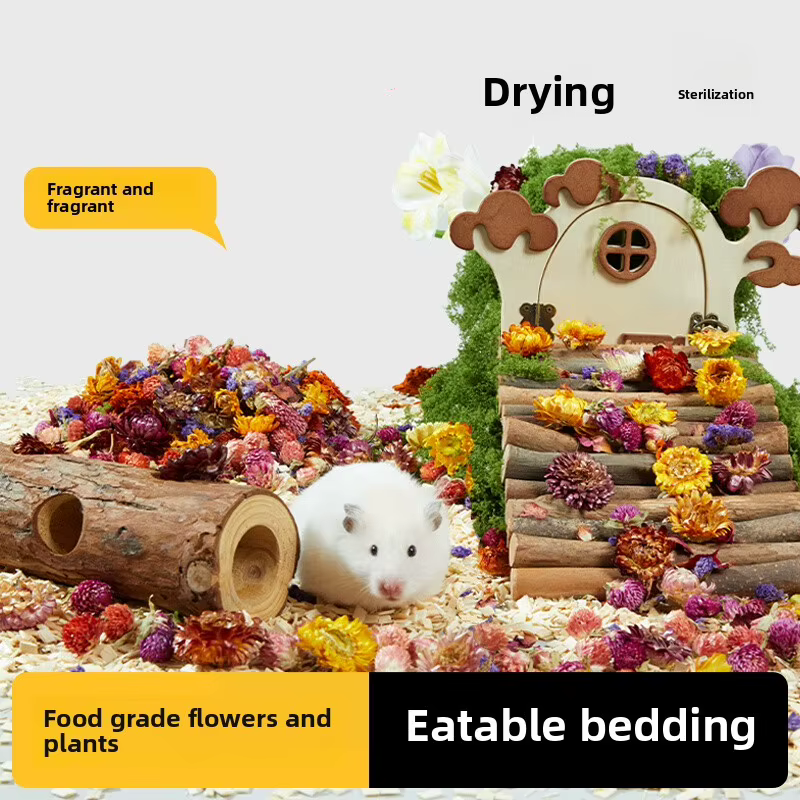 Sábanas para Hamster Serie Natural Beauty - Suministros de Paisajismo para Jaulas de Animales Pequeños, Accesorios para Ratas, Ardillas y Ratón Enano — imagen 1