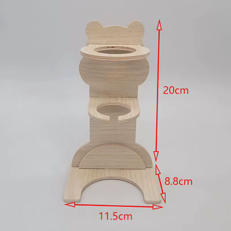 ●2 Piezas de Soporte Vertical para Botella de Agua de Bola para Hámster, Soporte de Madera Maciza en Forma de Rama, Dispensador de Agua para Ratones — imagen 6