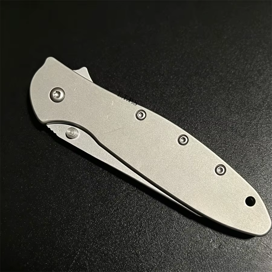 Ks1660 Ken Onion Leek Assisted Flipper Knife 3" Bead Blast Plain Blade Outdoor Camping Hunting Survival EDC Pocket Knife — image 3