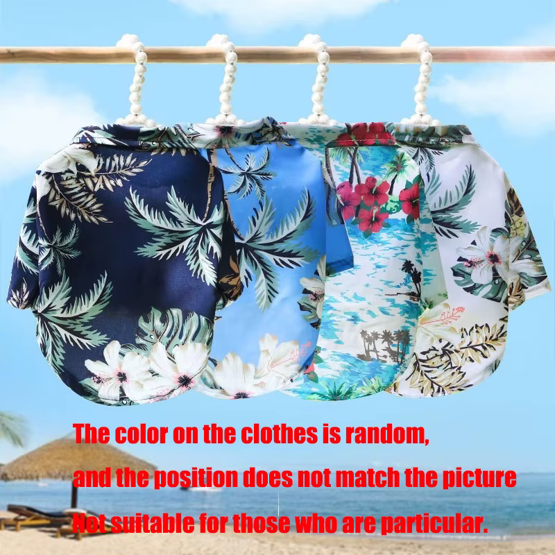 Ropa de Verano para Perros: Camisetas de Playa con Diseño Hawaiano para Canes Pequeños y Medianos, Vestimentas para Pug, Bulldog Francés y Mascotas — imagen 3
