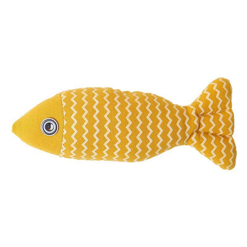 Juguetes para gatos con pescado de tela de lino y hierba de menta — imagen 3