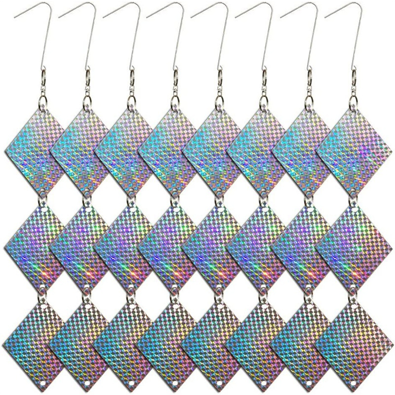 24 Piezas de Discos Reflectantes, Productos Repelentes de Aves, Repelente de Palomas, Protección Contra Cuervos, Repelente de Golondrinas, Reflectante de Doble Cara de Alta Intensidad, Rotación 360°, Material Reforzado — imagen 2