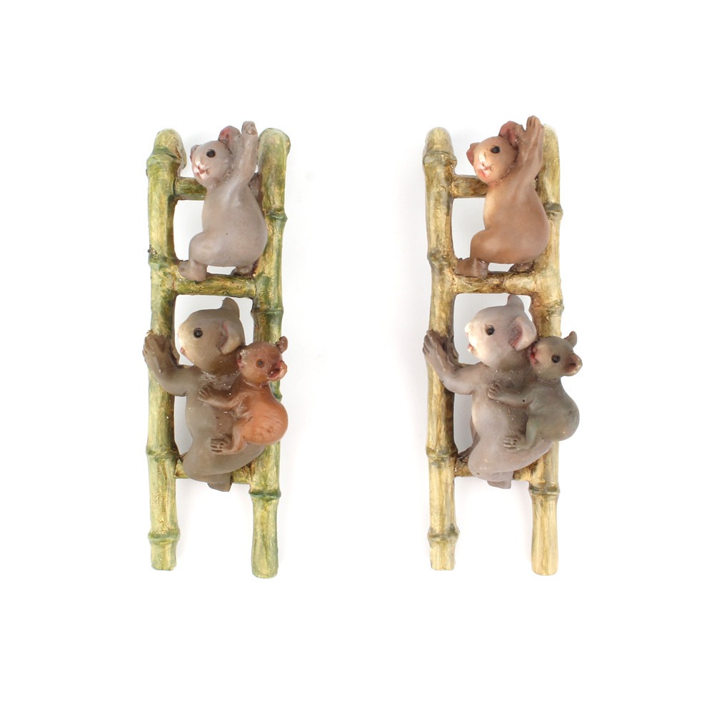 Creative climbing ladder small koala flower pot decoration ornament cup edge hanging decoration — image 1