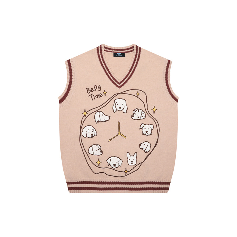 Dog clock design sweater vest — image 8