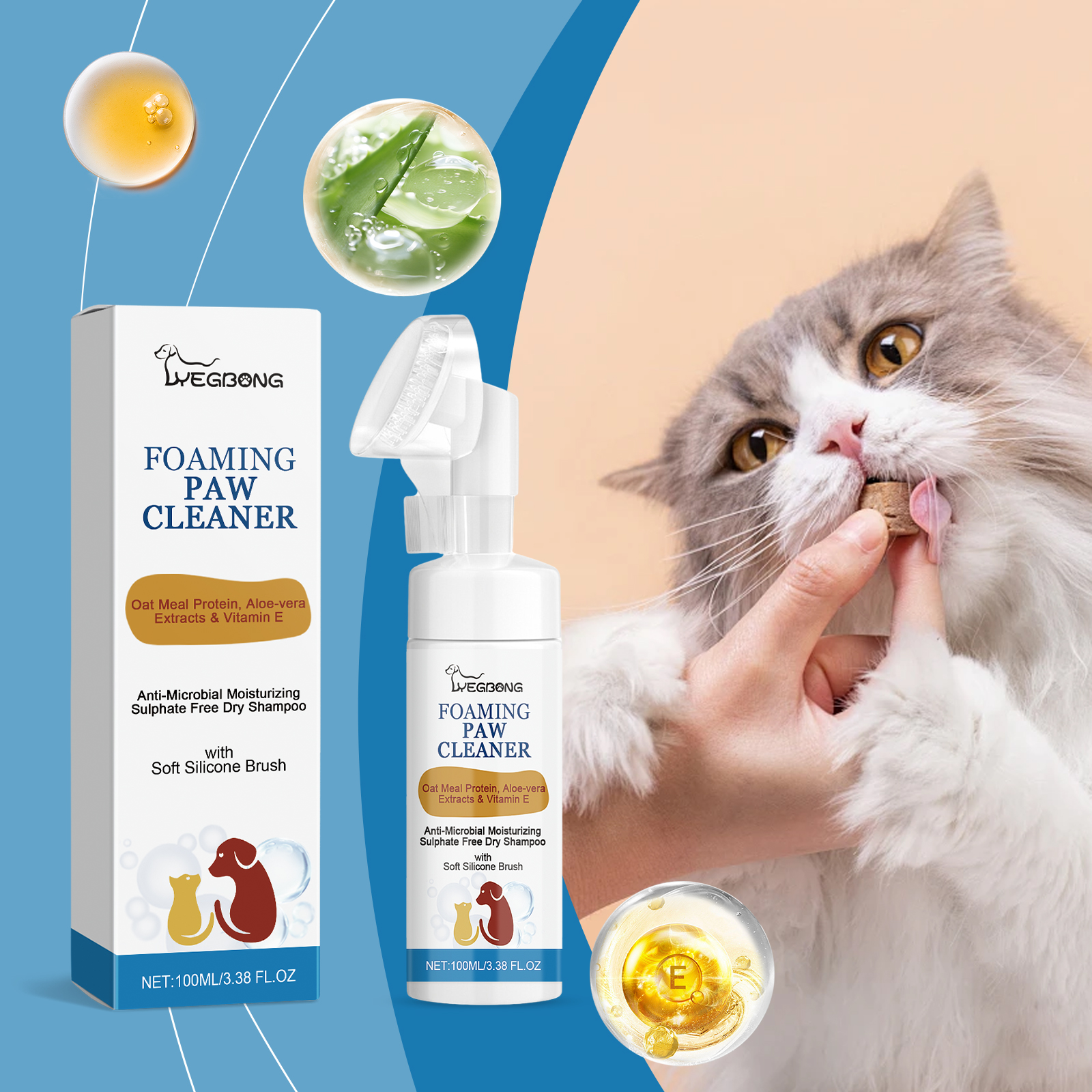 Limpiaza de Patas para Mascotas: Limpiador Profundo para Perros y Gatos Conos y Pies — imagen 2