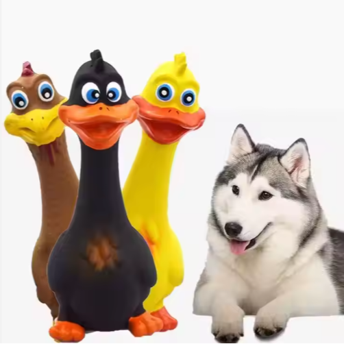 Hiphoppet Juguetes de Goma Interactivos para Perros en forma de Pato con Sonido — imagen 5