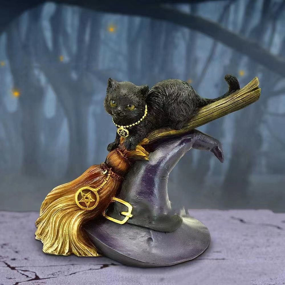 Decoración de Arte de Resina Negra Gato — imagen 4