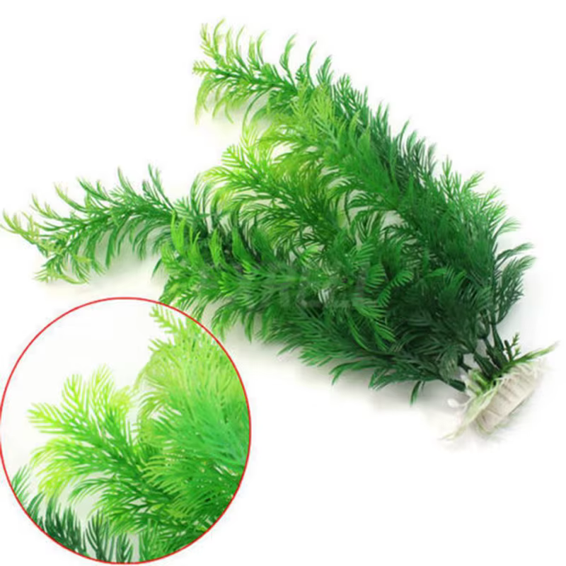 Planta Acuática Artificial de Simulación para Acuario, Hierba Ornamental Artificial, Accesorios de Decoración de Pasto para Pecera — imagen 3