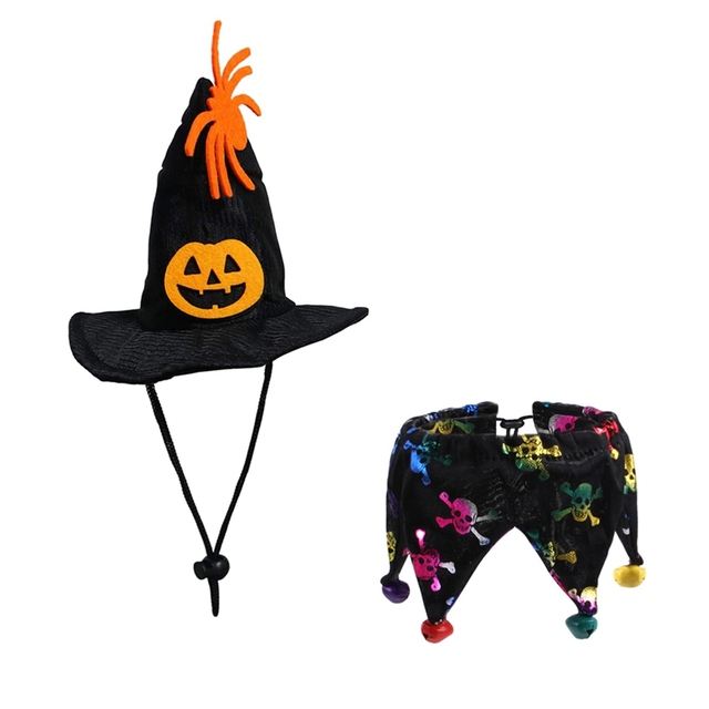 Halloween Hat Scarf Set Skull Pattern Cat Cape Hat Set Decorations — image 13
