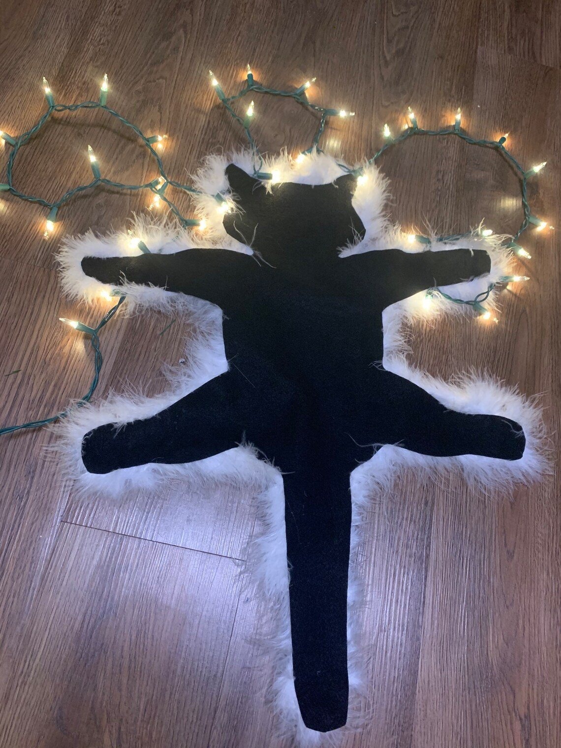 Christmas Fried Cat Aunt's Fried Fur Decoration Fur Decoration Carpet Light String Decoration — image 6