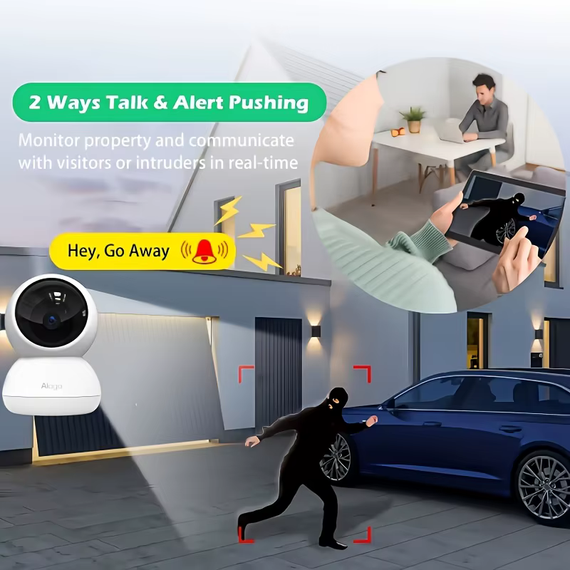 3K Pet Cámara para perros con aplicación móvil, WiFi 5G/2.4G, cámara de seguridad interior para bebés, detección AI 360° de panorámica e inclinación, audio bidireccional, visión nocturna — imagen 3