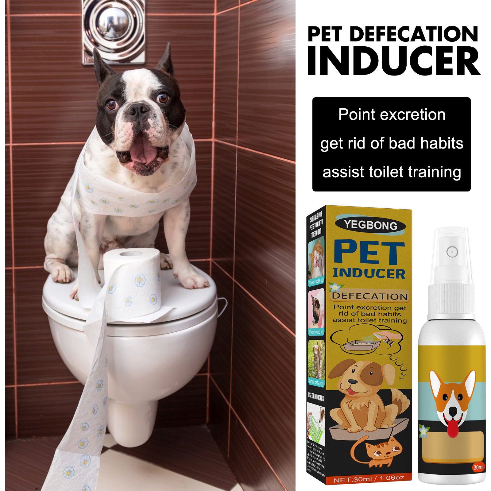Pet Defecation Locator Spray, Pet Poop Location Pet Cats And Dogs Locate Defecation Inducers — image 5