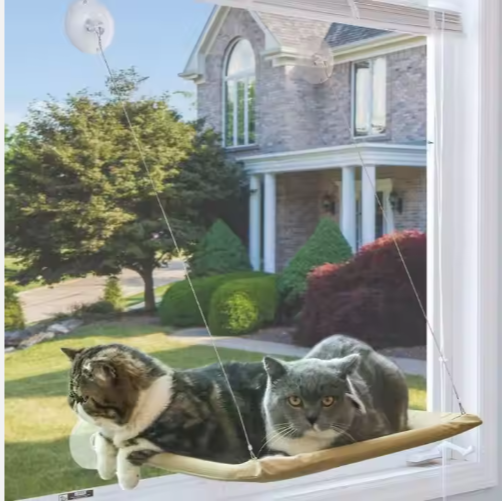 US LOCAL STOCK Hiphoppet Best Selling Washable Window-Mounted Sucker Cat Hammock Cat Nest Seat Elaxing Spot To Lounge For Cats — image 6