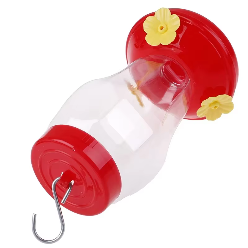 480ML Plastic Bird Water Feeder Bottle Hanging Hummingbird Feeder Garden Outdoor Plastic Flower Iron Hook Pet Bird Supplies — image 4