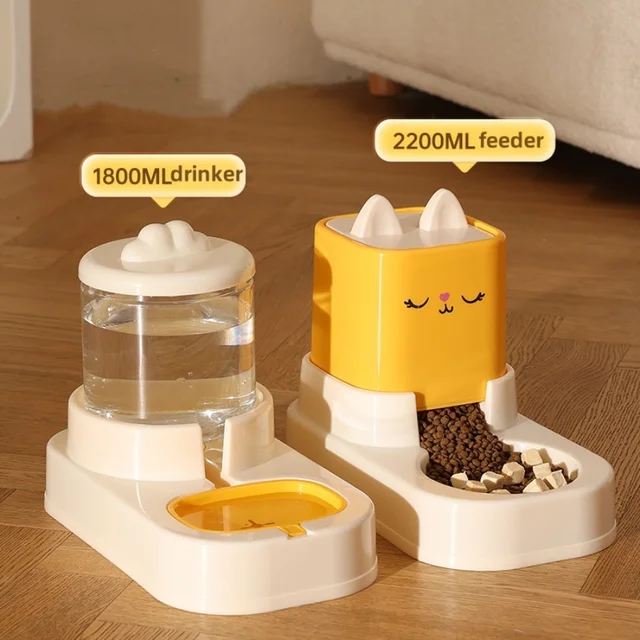Kimpets Pet Cat Automatic Drinking Water Feeder Large Capacity Water Dispenser Dry Wet Separation Food Container Cat Dog Bowl — image 8