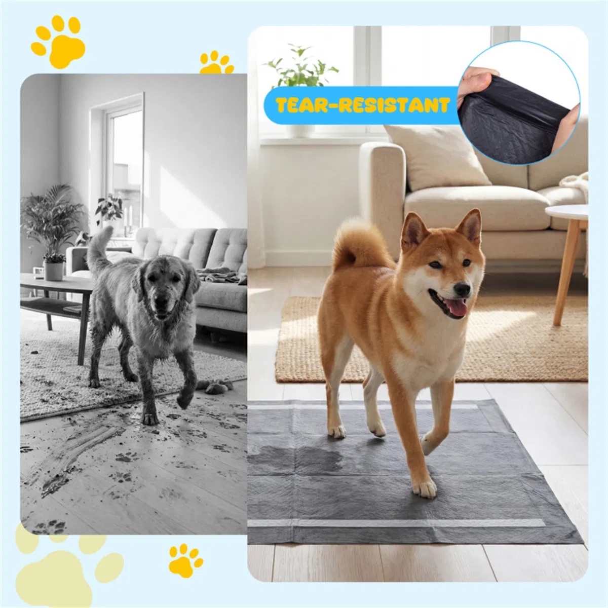 150 Pack Charcoal Dog Pee Pads 24, 6 Layer Ultra Absorbent Pet Training Pads With Odor Control — image 8