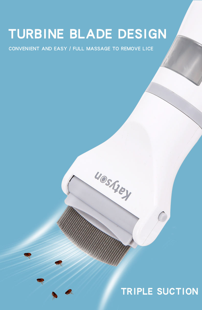 Pet Electric Flea Comb Lice Catcher Hair Cleaner Lice Catcher Pet Lice Comb Lice Remover — image 3