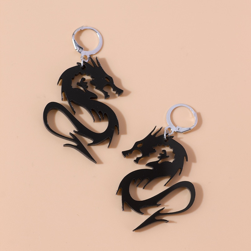 Pulseras de Dragón en Estilo Chino con Superficie Espejada, Color Dorado y Plateado para Mujer Joyería Punk — imagen 2