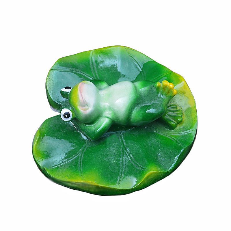Floating Frog and Fish Pond Scenery Water Surface Decoration Water Fountain Resin — image 1