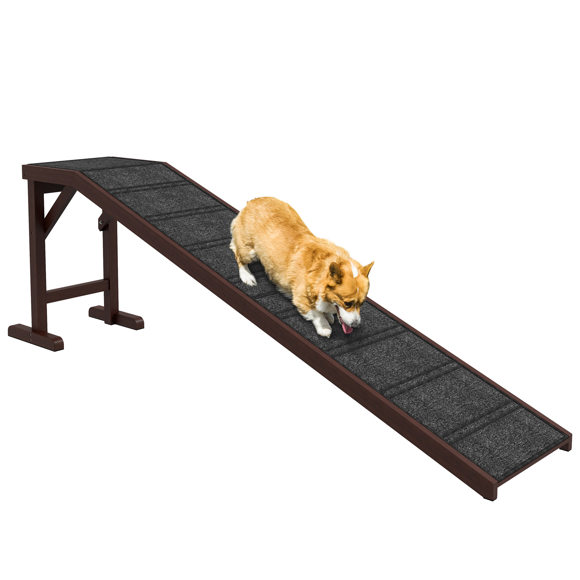 Pet Ramp For Dogs With Non-slip Carpet And Top Platform — image 1