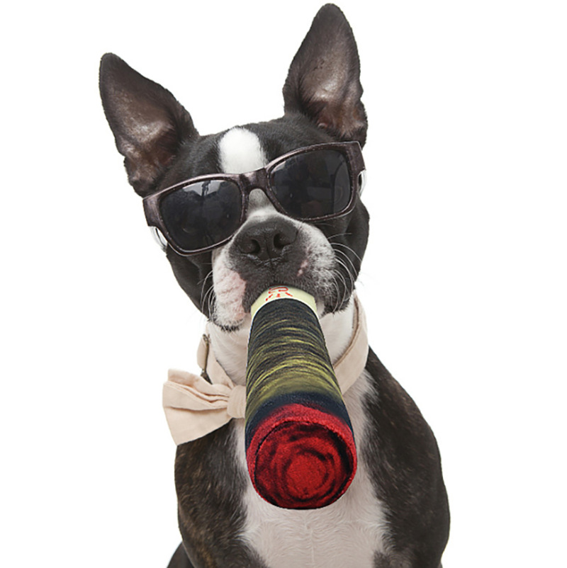 Dog voice toy green simulation cigar plush pet toy — image 3