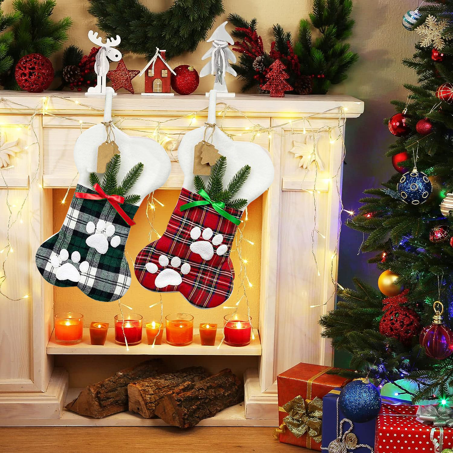 Christmas pendants, Christmas socks, gift bags, Christmas pet socks — image 4