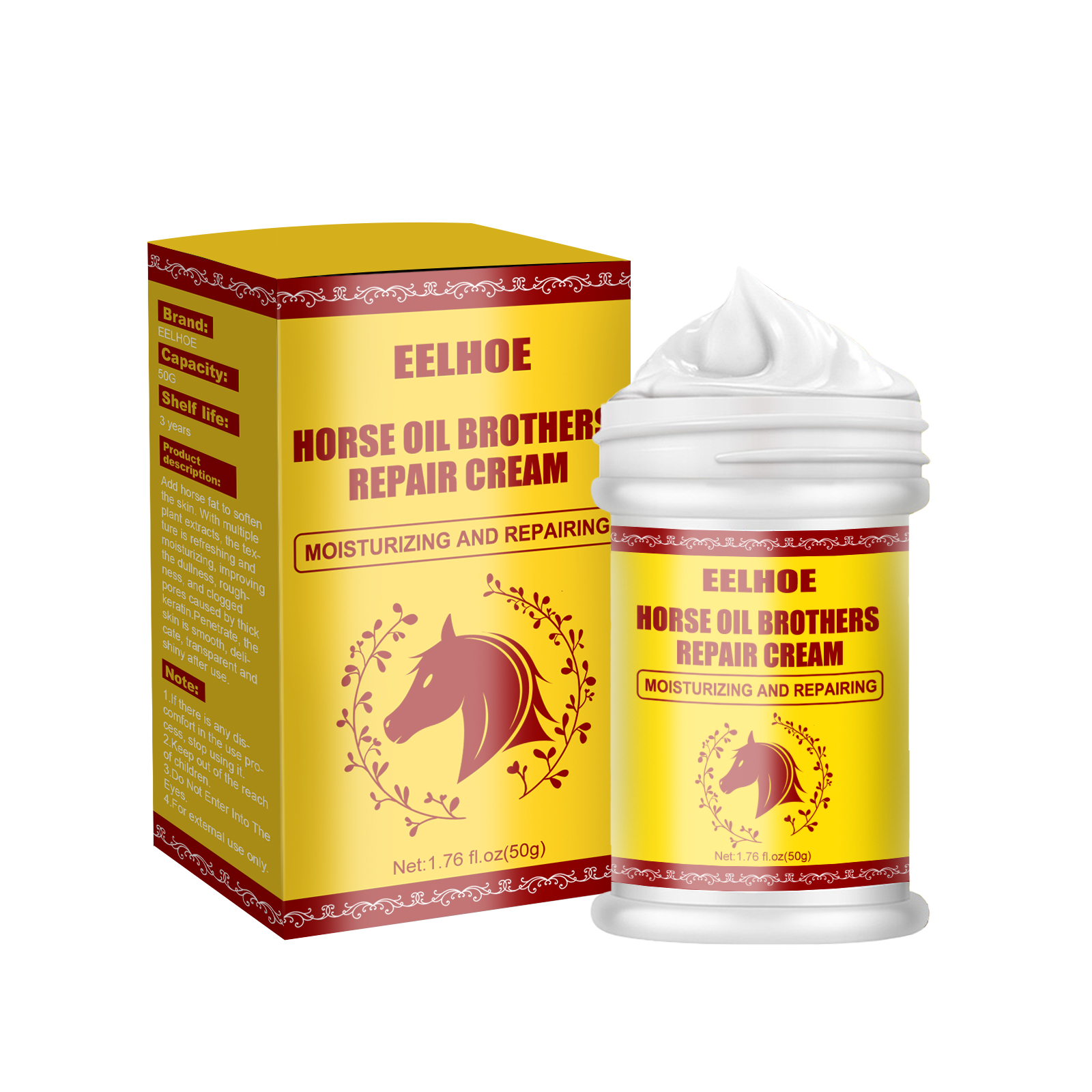EELHOE Horse Oil Hand And Foot Repair Cream, Chapped Skin Care Moisturizing And Anti-Peeling Repair Cream — image 6