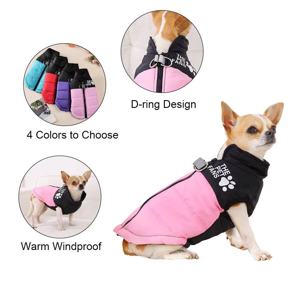 Warm Winter Pet Clothes Windproof Dog Jacket Coat For Small Big Dogs Labrador Costume French Bulldog Golden Retriever Outfits — image 3