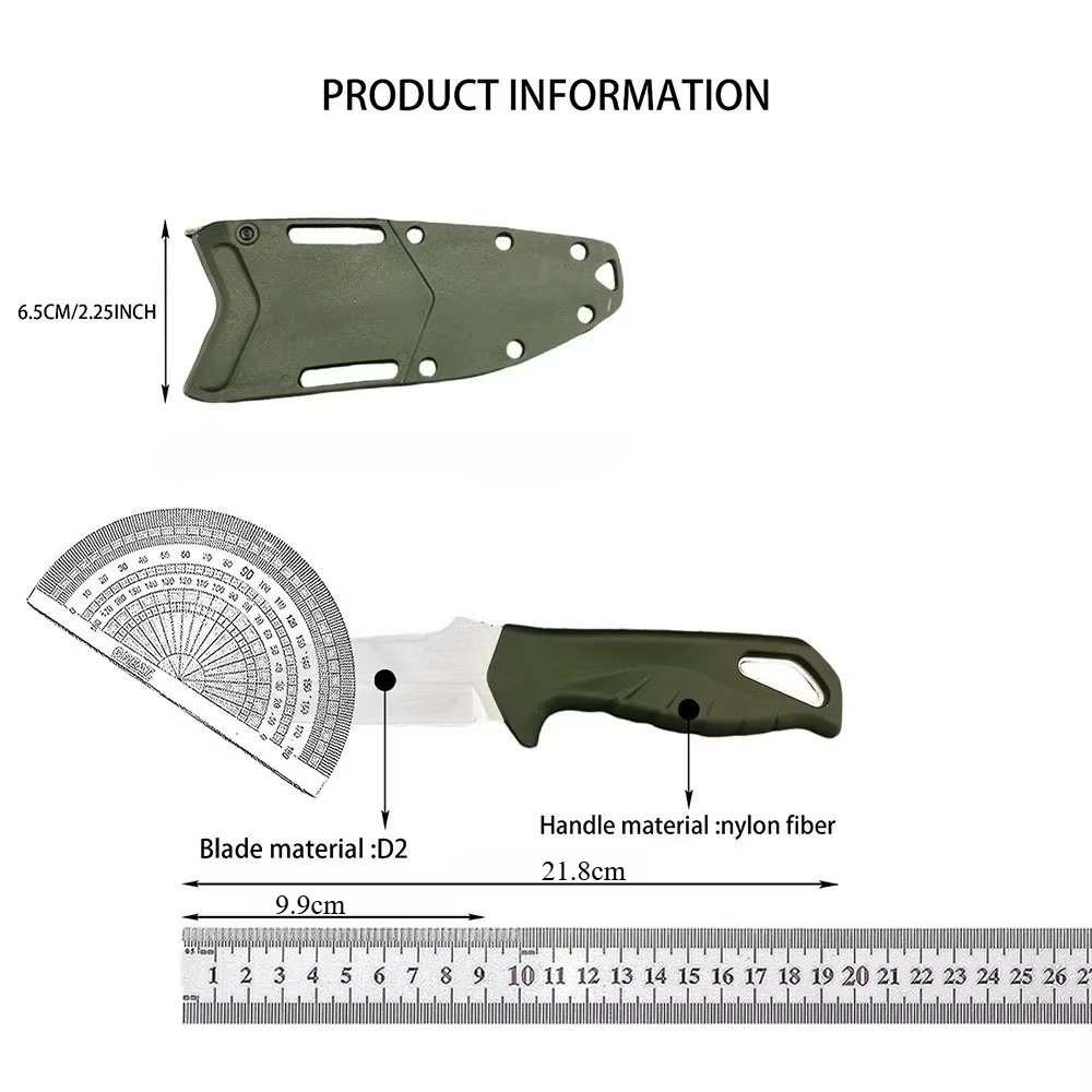 Lightweight Outdoor Straight Knife - 18040 Multifunctional Serrated/ Full Blade Pocket Knives Camping Hiking Fishing EDC Tools — image 5