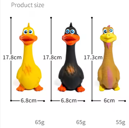 Hiphoppet Juguetes de Goma Interactivos para Perros en forma de Pato con Sonido — imagen 4