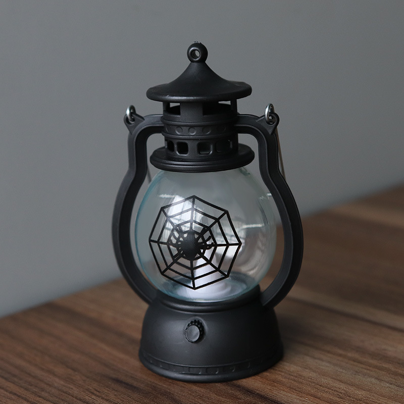Halloween Decoration Retro Small Oil Lamp Electronic Candle Light LED Pony Light Creative Wind Lamp Portable Pumpkin Lantern — image 8