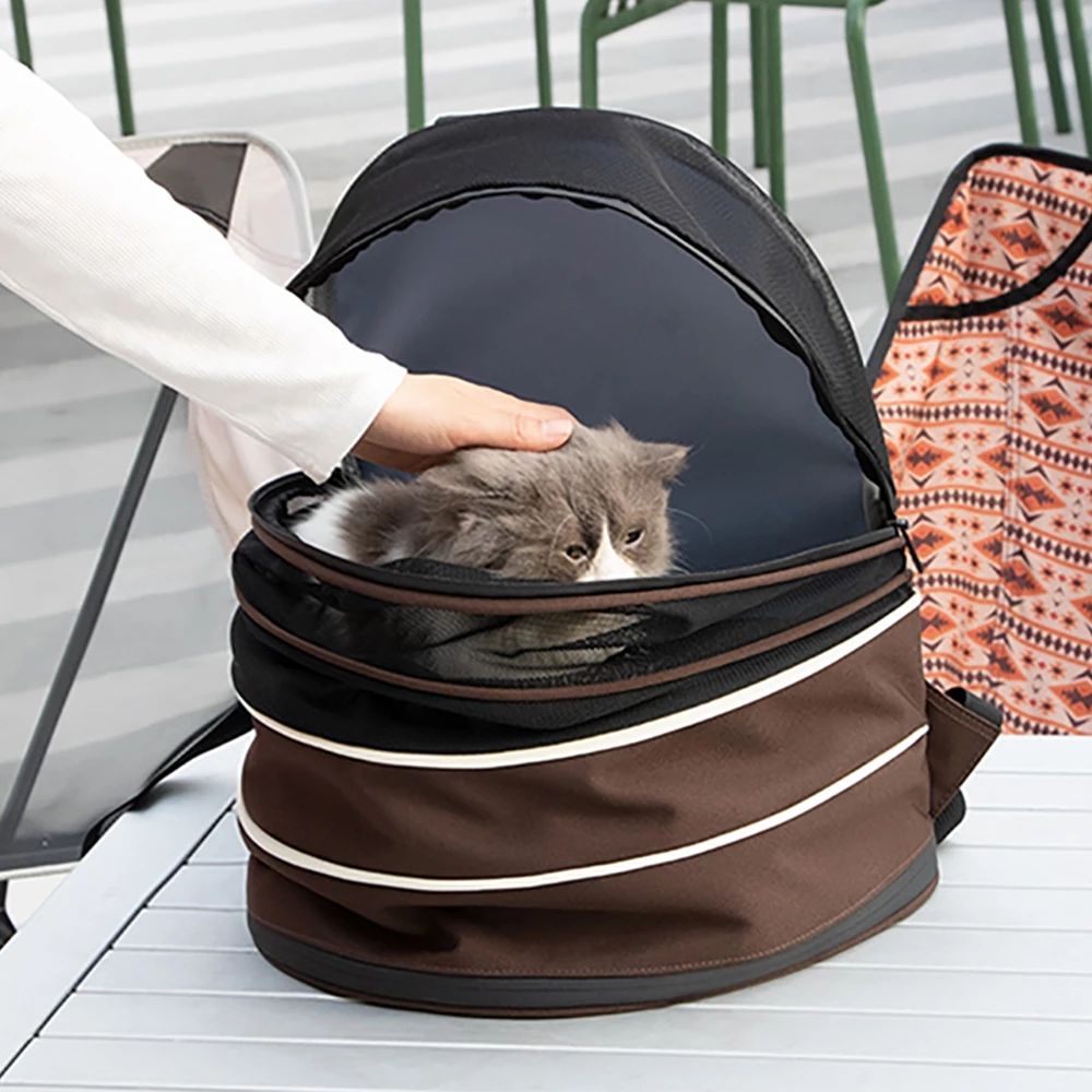 Cat Bag Expandable Out Portable School Bag Cat Cage Shoulder Backpack Pet Bag Summer Breathable Cat Out Backpack — image 4