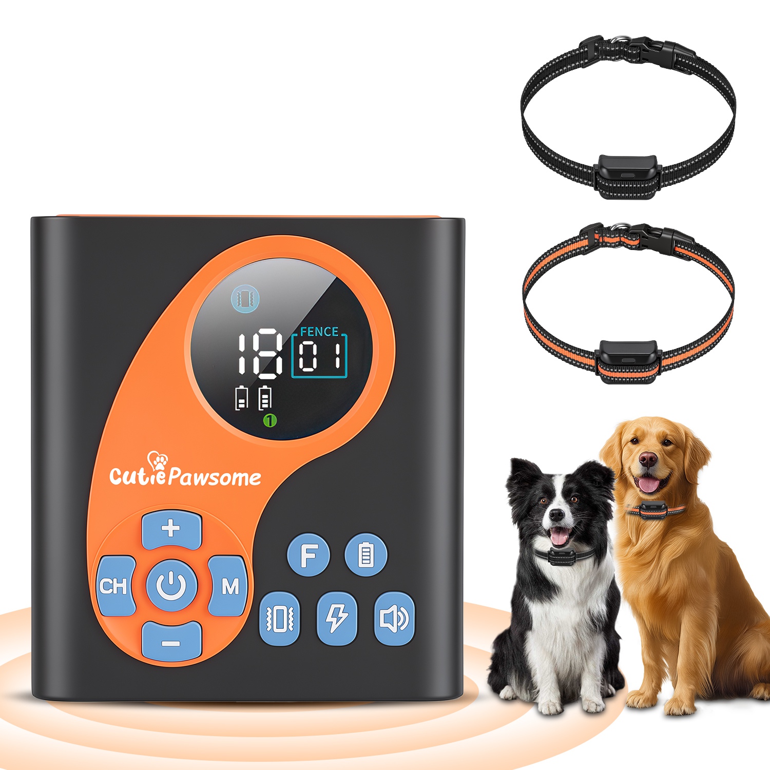Sistema de Cerca Inalámbrica para Perros 2 en 1 con Collar de Entrenamiento, Cerca Invisible para Perros IP68 a Prueba de Agua con Alcance Ajustable de 722 Pies, Pitido, Vibración y Descarga Estática — imagen 6