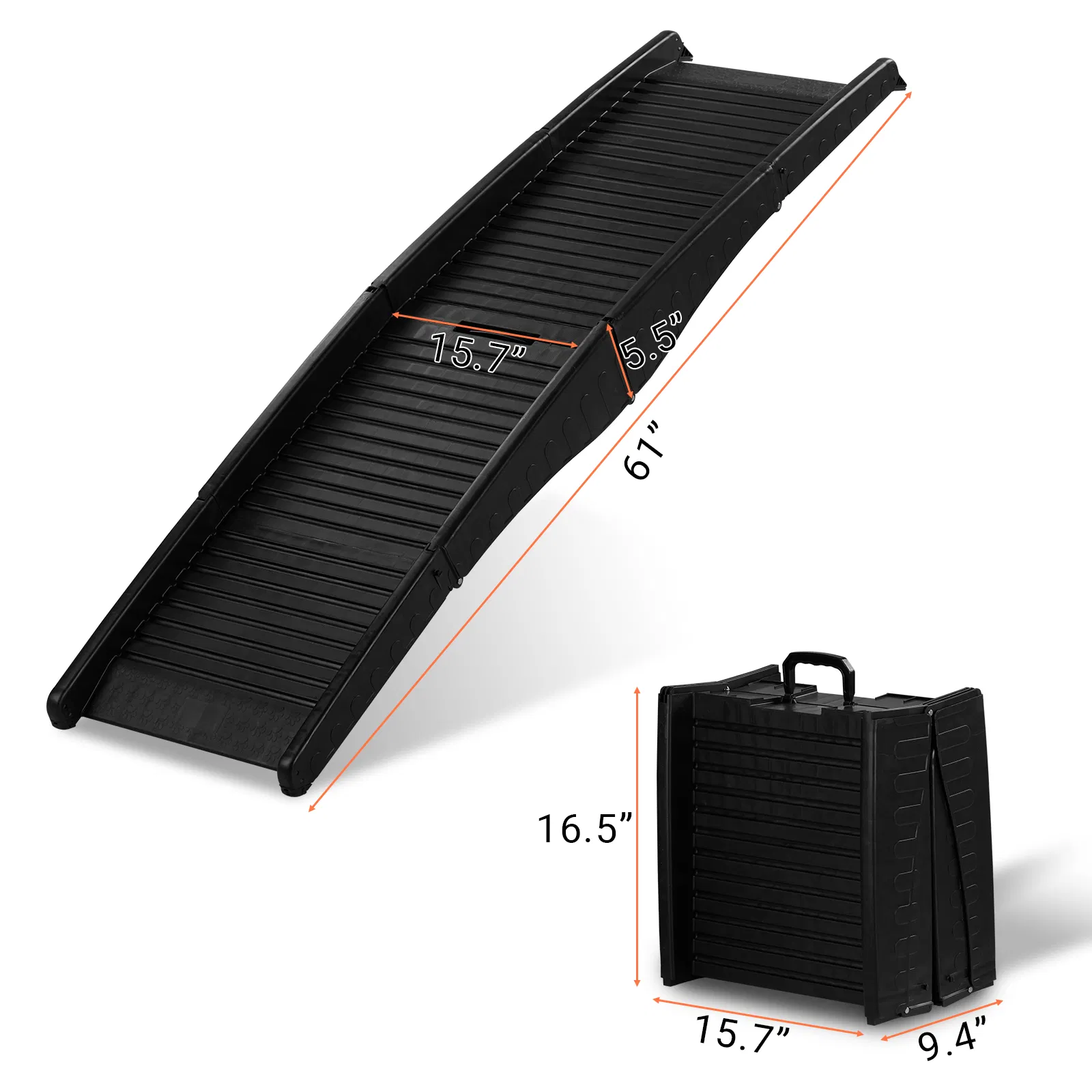 Nonslip Folding Dog Ramp, Tri-Fold Portable Lightweight Pet Ramp for Cars, Trucks and SUVs — image 8