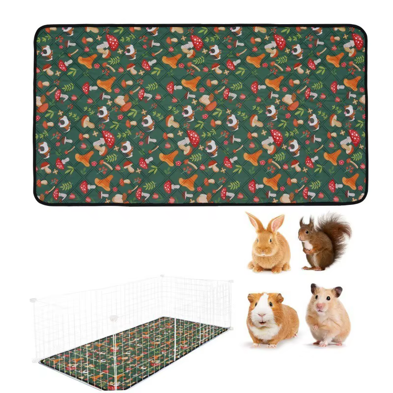 Reusable Washable Small Animal Cage Liner, Non‑Slip Pee Pad Bedding Mat to Prevent Bumblefoot for Rabbit Bunny Hamster Guinea — image 1