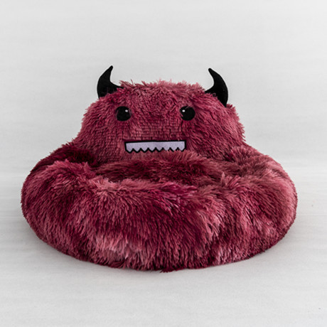 Pet Supplies Plush Small Monster Pet Nest Mattress Creative Dog Nest Autumn And Winter Warm Cat Nest — image 6