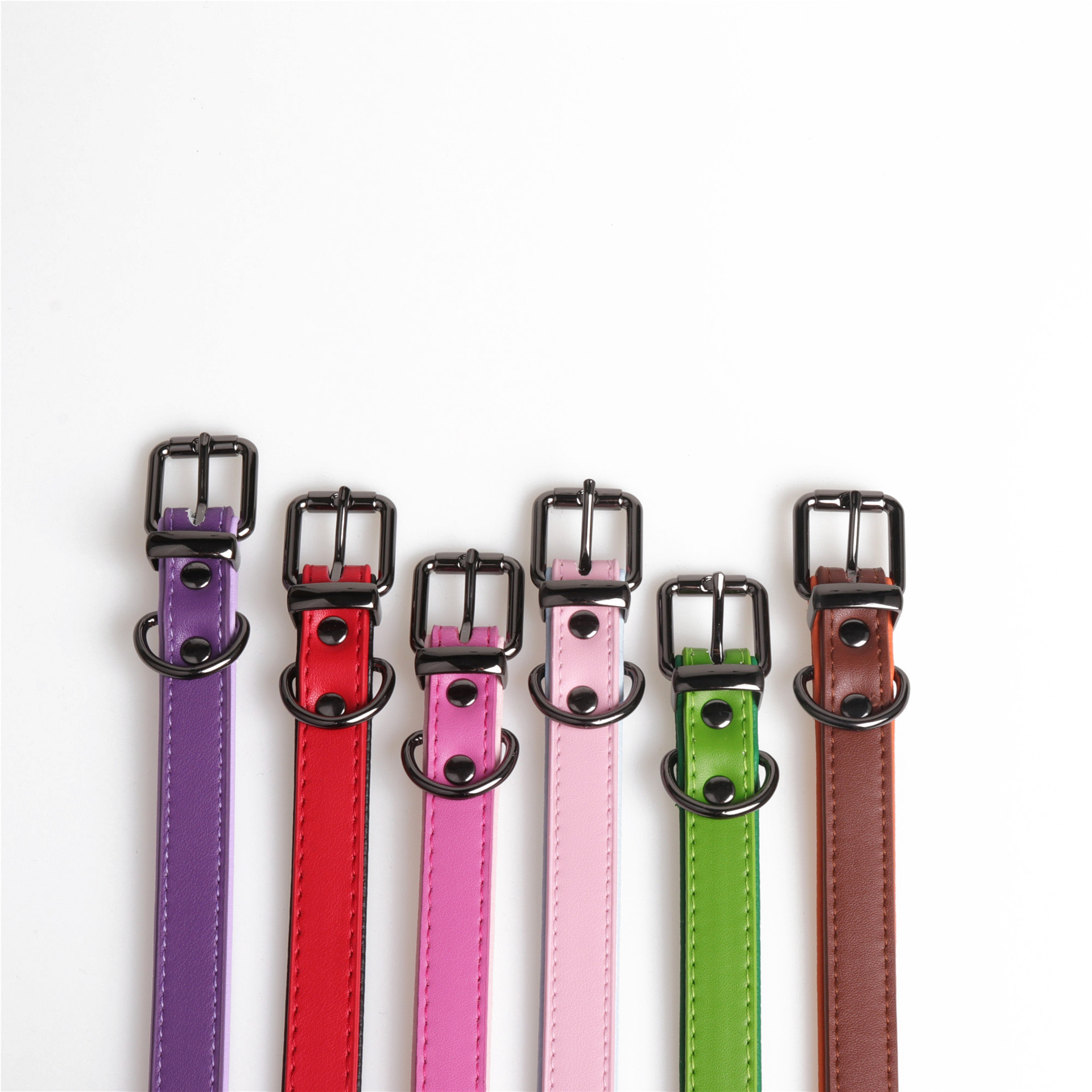 New High-Quality Leather Pet Collar Soft Double Leather Collar — image 2