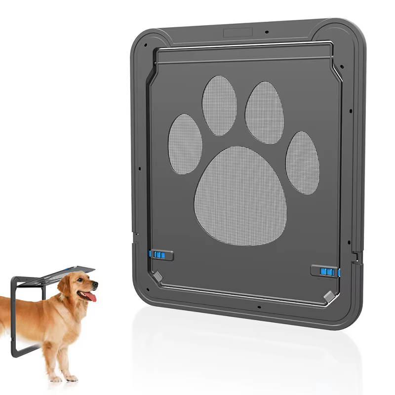 Puerta para Mascotas Nueva Segura Cerradura Magnética Pantalla Exterior Perros Gatos Ventana Puerta Casa Entrar Libremente Moda Hermosa Jardín Instalación Fácil — imagen 3