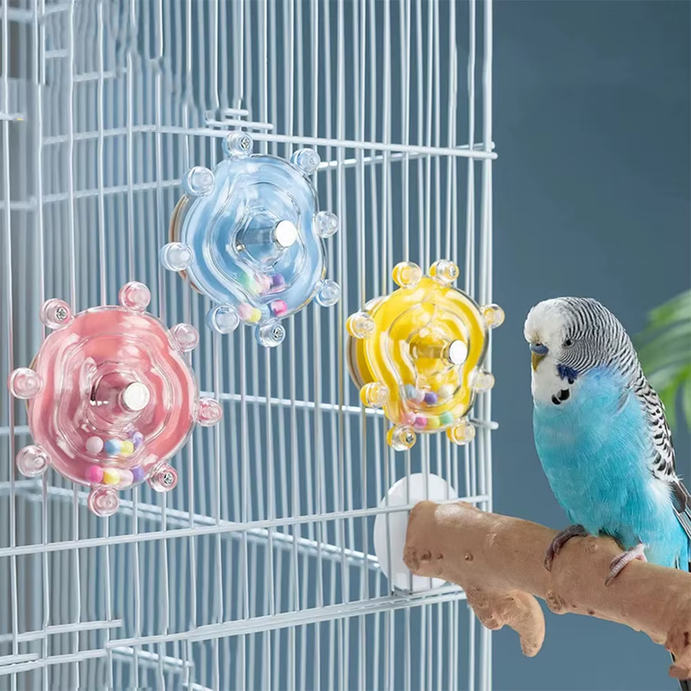 Parrot Decompression Toy Unique Rotating Help Pets Release Excess Energy Made Of Safe Materials Bite Wheel Toy — image 1