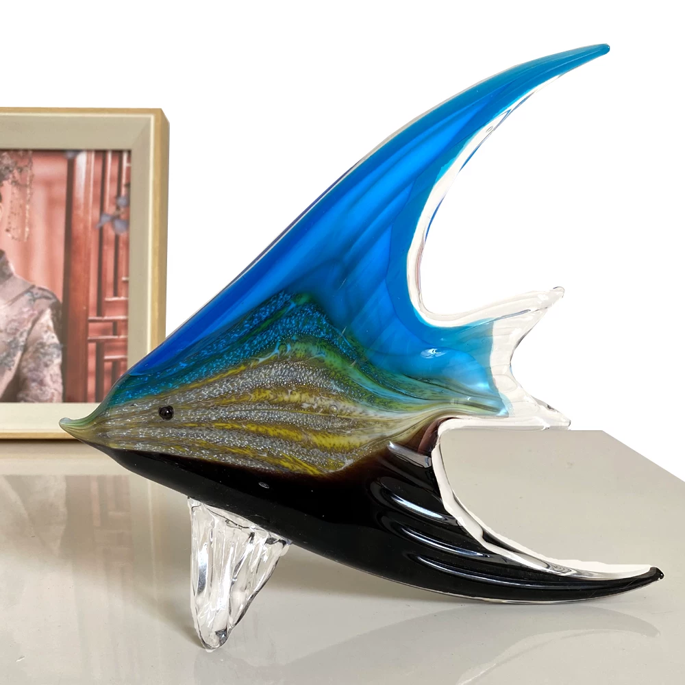 New handmade glass tropical fish ornaments are available every year, with modern home foyer decoration and fish tank landscapin — image 1