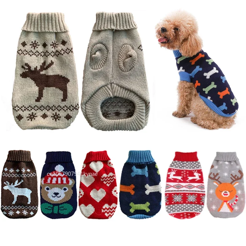 Chaquetón de Invierno para Perros Pequeños y Medianos, Sweater de Lana para Cachorros y Gatos — imagen 1