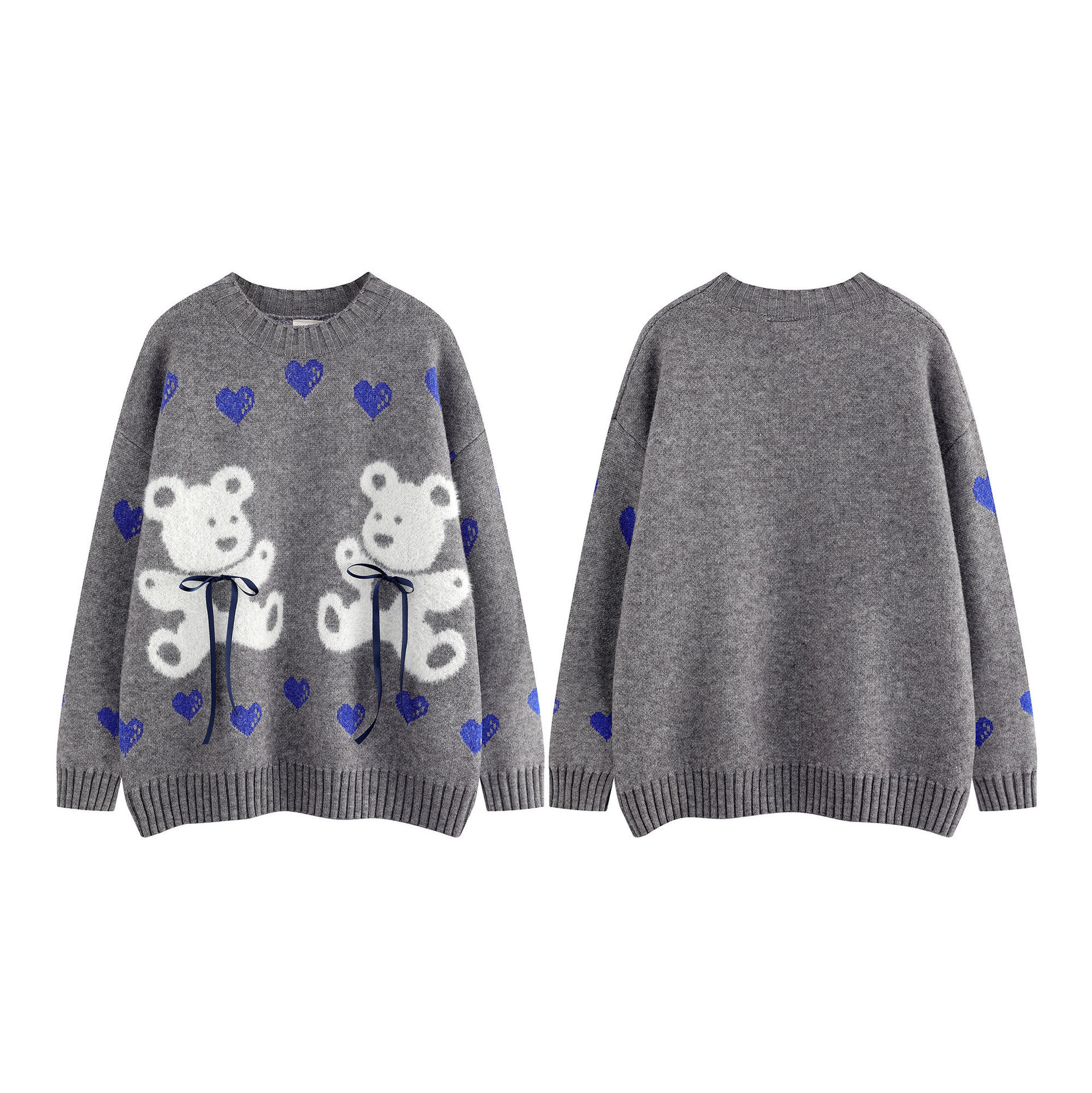 Decorative teddy bear jacquard sweater — image 6