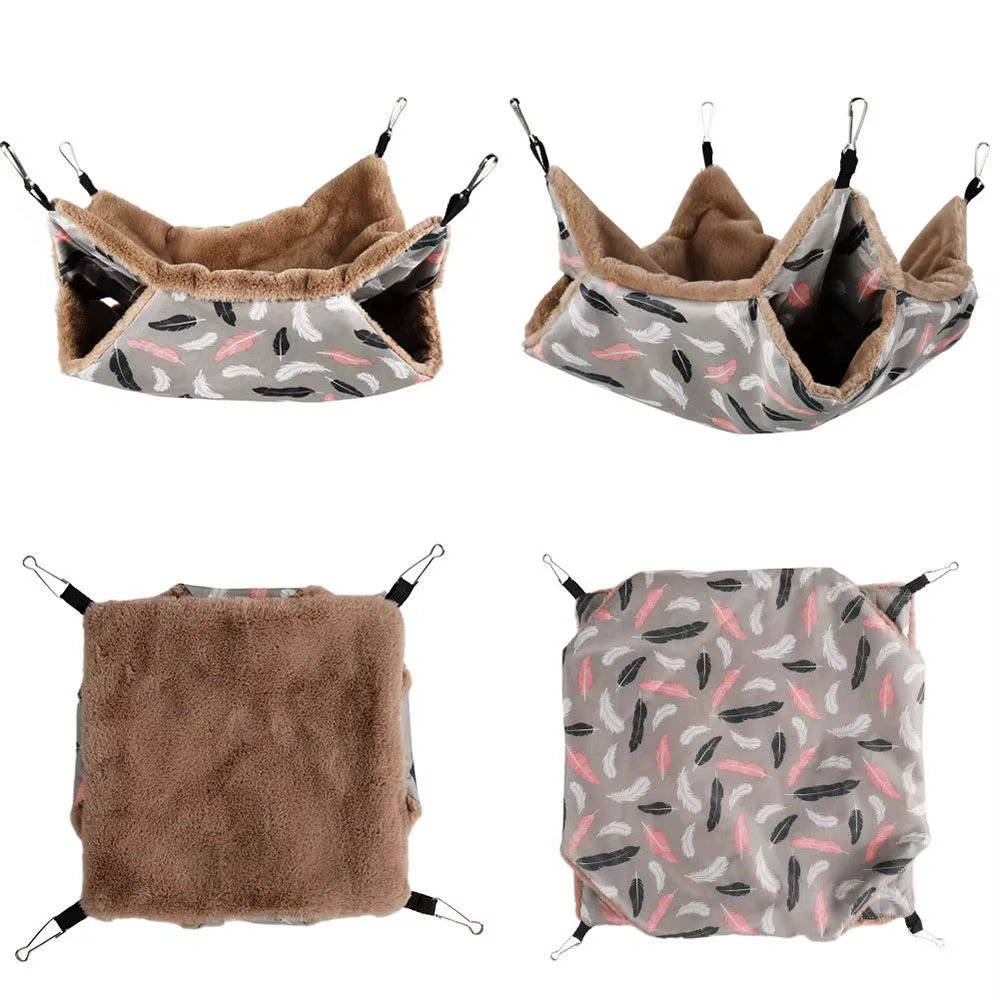 Hammaca Plush para Roedores Doble Capa Acogedora Bolsa de Sueño para Pequeños Animales — imagen 4